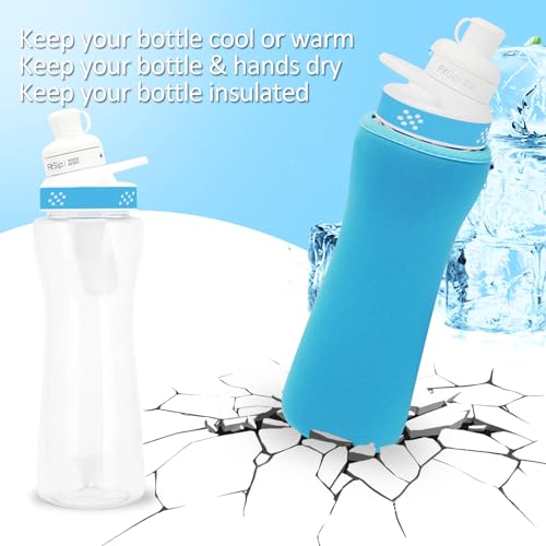 UWSTE 2Pcs Sleeve Compatible with 32oz Cirkul Water Bottle, Neoprene Insulated Water Bottle Cover for Retaining Temperature (Blue)