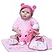 23Inches Reborn Baby Dolls Silicone Full Body That Look Real Lifelike Silicone Baby Doll Handmade Anatomically Correct Soft Baby Girl Dolls for Age3+