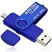 Produktbild BORLTER CLAMP 128GB OTG USB-Stick Speicherstick Dual USB 3.0 Flash-Laufwerk mit Micro USB-Laufwerk Anschluss für Android Smartphone Tablets & Computer (Blau)