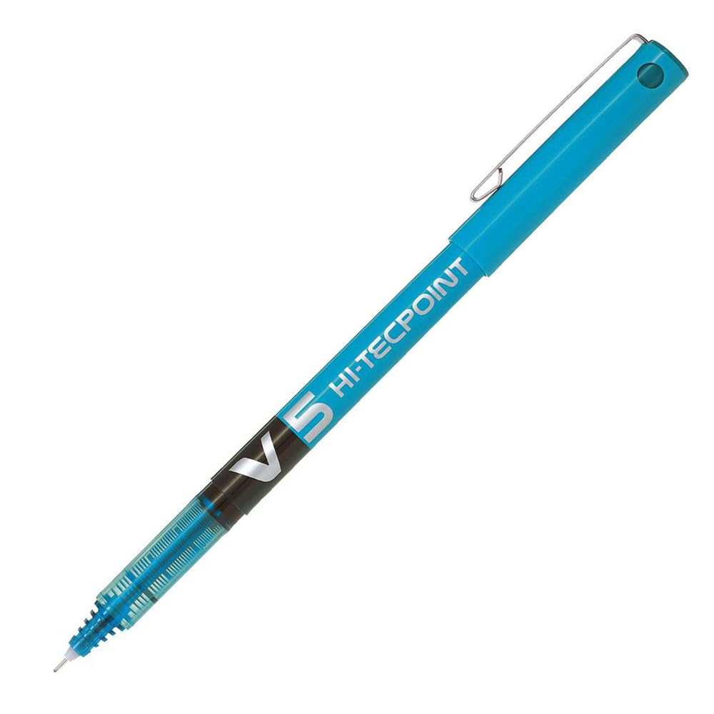 V5 Hi-Tecpoint Extra Fine Rollerball Pen in Light Blue