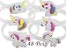 Monqiqi Pack of 48 Glow in the Dark Unicorn Bracelets Party Wristbands for Birthday Party Favor Supplies