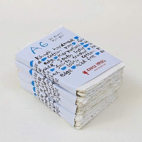 KHADI HANDMADE RAG PAPER Pack of 20 - 320gsm - A6