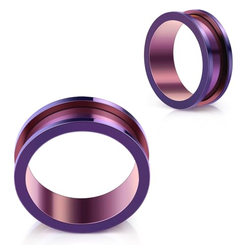 Alargador Aço Cirúrgico Roxo 2/3/4/5/6/8/10/12/14/16/18/19/20/22/24/25mm (16)