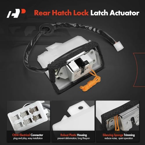Image of A-Premium Rear Liftgate Latch Actuator Compatible with Toyota Sequoia 2008-2021 Sport Utility, Rear Tailgate Lock Latch Actuator