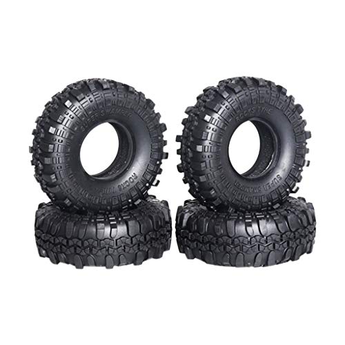 Vibolaa 4PCS 1/10 Scale RC Car Tires,110mm 1.9 Inch Rubber Wheels Tire Spare