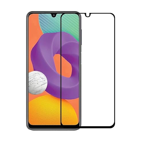 Image of Military-Grade Tempered Glass Screen Protector Compatible for Samsung Galaxy M22 4G with Edge to Edge Coverage and Easy Self Installation kit (Samsung Galaxy M22 4G)