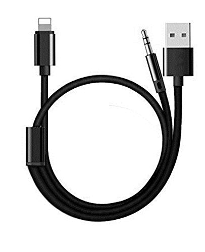 AUX Adapter, 3.5mm Jack and USB Charger Lead Y Cable Compatible with BMW for X 8 7 7 Plus 6s, Support iOS 11.0 (3.3 Ft / 1 M) - Thumbnail 3