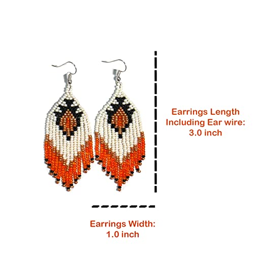 Tribal Beaded Earrings (Handmade)2