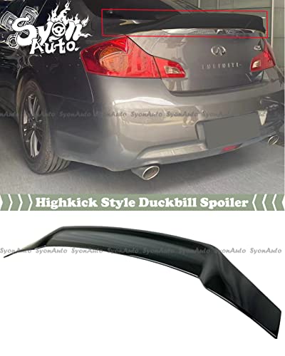 FITS 2007-2015 Infiniti G37 G35 Q40 Gloss Black HIGHKICK Style Duckbill Trunk Spoiler Wing