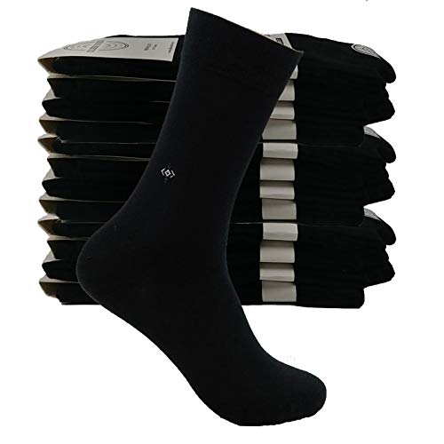 anatolian DRESS SOCKS Natural Comfortable Soft Classy - Made In TURKEY for Men Women Dress or Casual Footwear (Black Dozen)