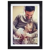 Malden International Designs 9x13 Matted To 8x12 Black Beveled Wall Picture Frame