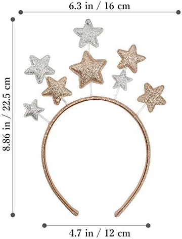 Lurrose Star Headband Christmas Hairband Cute Star Hair Hoop Xmas Hair Accessories Happy New Year Headband for Party Festival Holiday Birthday