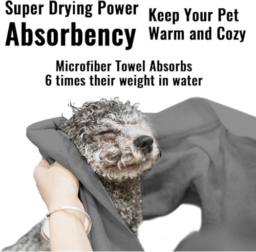 Puomue Microfiber Dog Towels for Drying Dogs, Super Absorbent and Soft Pet Grooming Towel, 40 Inch X 23.6 Inch, Perfect for Large, Medium or Small Dogs - Image 5