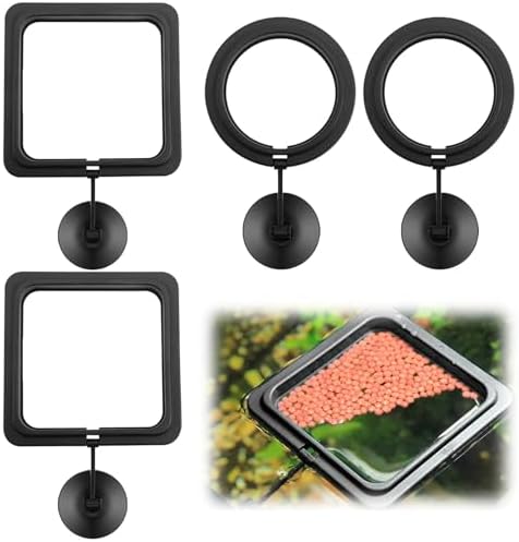 2 Pcs Fish Feeding Rings, Bule Aquarium Floating Plant Rings Fish ...