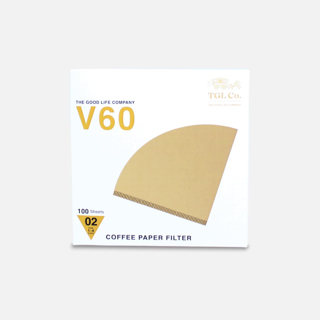 TGL Co. V60 Brown Coffee Filter Papers Size 02-100 Count | Bleach-Free Cone-Shaped Paper Filters | Natural Paper Filter for Pour Over & Drip Coffee Maker | Disposable, No Blowout Design-image-44