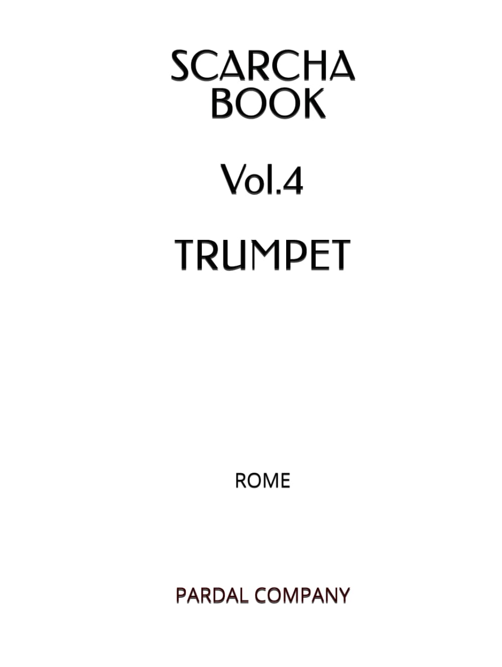 SCARCHA BOOK Vol.4 TRUMPET: ROME