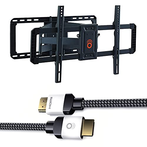 ECHOGEAR TV Wall Mount with Ultra High Speed HDMI 2.1 Cable - Mount TVs Up to 90" & Extend, Swivel, & Tilt Your Screen - 6ft HDMI Cable is Certified to Support Latest HDMI Standard