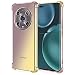 Produktbild DOINK Bunt Farbverlauf Hülle für Honor Magic4 Pro, Durchscheinend TPU Silikon Handyhülle mit StoßFest Bumper - Schwarz Gold