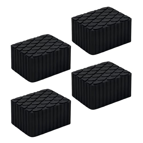 4 Pcs Solid Rubber Auto Lift Pads 6.3 x4.7 x 3.1 Anti Skid Rubber Blocks for Car Lift Jacks and Racks Jack Stand Pads 3000Lbs Capacity (6.3 x4.7 x 3.1)