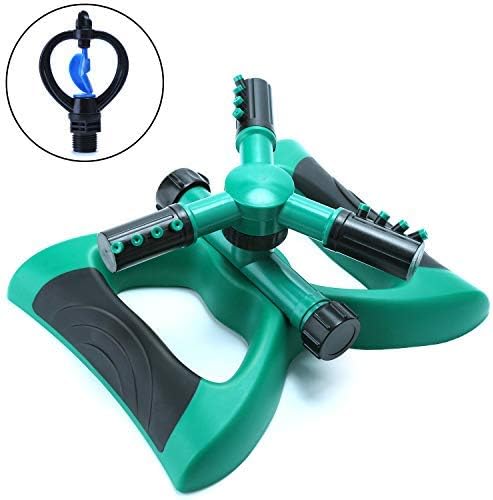 Lawn Sprinkler, Automatic 360 Degree Garden System Range up to 32.8 Ft Adjustable Nozzle Irrigation Base Plant Watering Garden Supplies