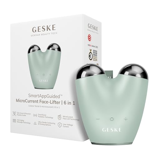 Geske | Dispositivo Lifting Viso A Microcorrente Smartappguided™ | 6 In 1 | Lifting Facciale | Strumenti Per La Cura Della Pelle | Dispositivo Anti-Età | Microcorrente Anti-Rughe