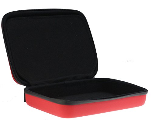 Estuche rígido rojo Navitech para proyectores portátiles compatible con proyector ASUS Zenbeam S2 y cables miniatura 2