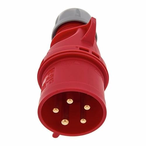 CEE CeeForm Plugs/Sockets IP44 IEC 60309 (3-Phase Red Plug, 32 Amps)