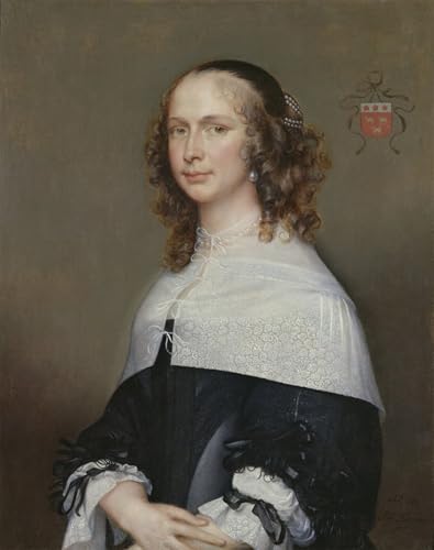 Affiches d'art abstrait et portrait femme Adriaen Hanneman pour décoration murale