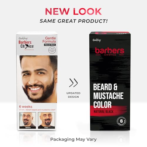 Godefroy Barbers Choice 3 Application Beard and Mustache Dye For Men, 6 weeks of Cover For Gray Facial Hair, Natural Black