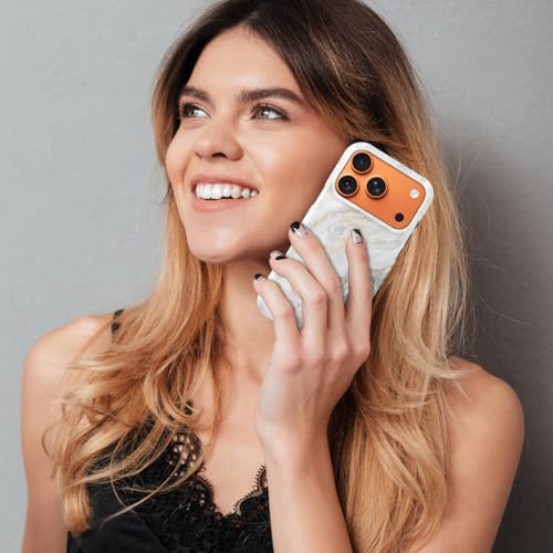 Coque iPhone 17 Pro hybride uCOLOR marbre blanc compatible MagSafe
