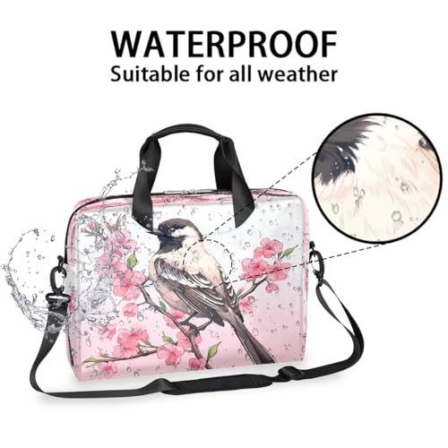 Maletín para laptop con diseño Floral Cherry Blossom rosa miniatura 2