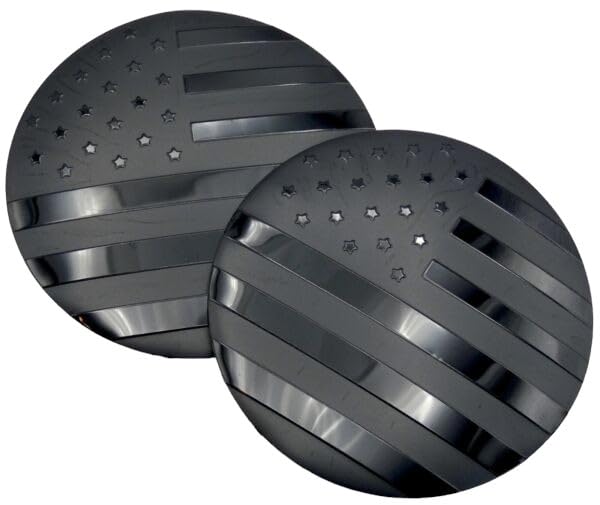 QQSD Black US American Flag Sticker USA Decal In Multiple Sizes, 3 Pack, 11.7 X 8.3 Inches