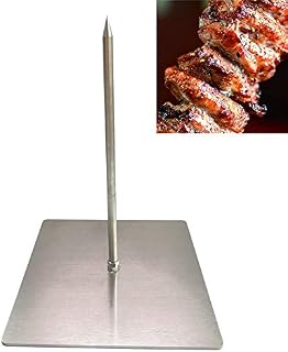 H&W New Upgraded Version Brazilian Gojo Barbecue Skewers Vertical Skewer GrillBarbecue Grilling Rack Meat Spit (Medium)