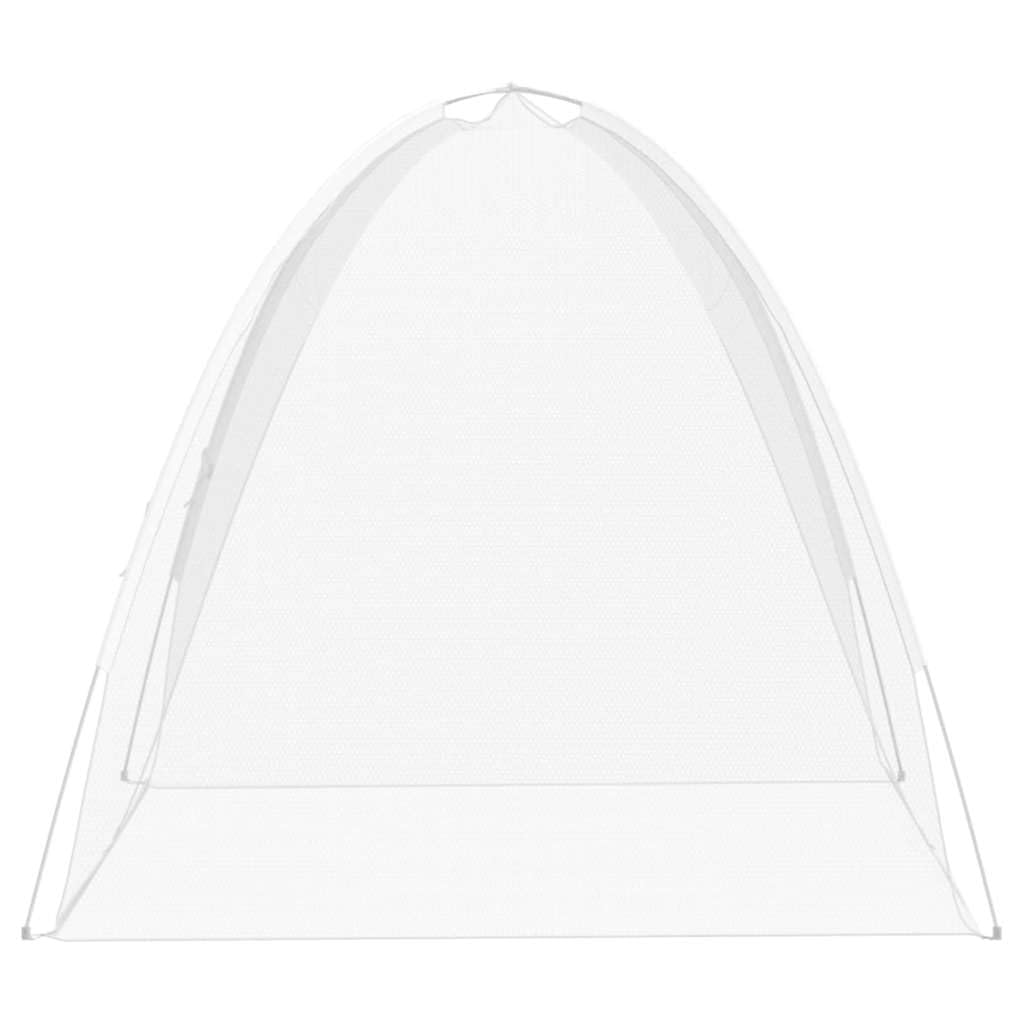Moustiquaire pour Lit, Moustiquaire Dôme Tente de Lit Pliable avec Portes 220 Maille Blanc 200x150x140cm