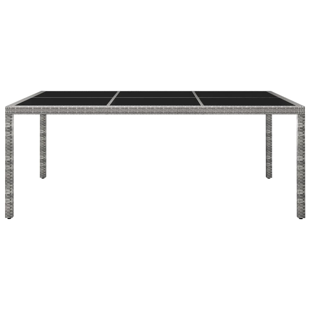 vidaXL Tavolo da Pranzo da Giardino Tavola da Esterni Tavolino per Patio Arredo da Giardino Mobili da Esterni Nero 200x150x74 cm in Polyrattan