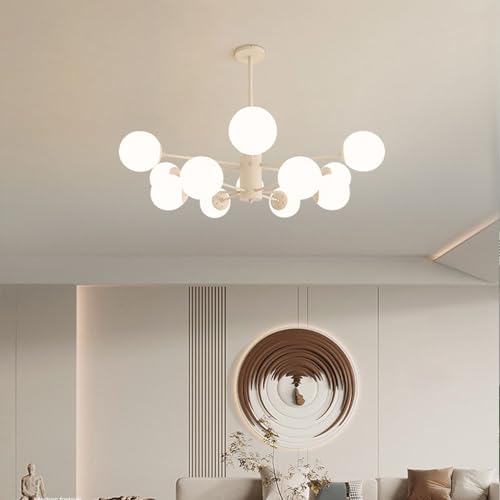 Lustre en verre globe E27 au design suspendu moderne et raffiné - 2