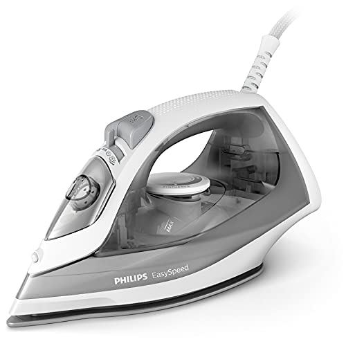 Philips Steam Iron Easyspeed – Steam Boost up to 100 gram – Ceramic Soleplate – Drip Stop – 4 Settings – 2000W – 220 ml Watertank – Integrated Waterspray – Grey – GC1751/89
