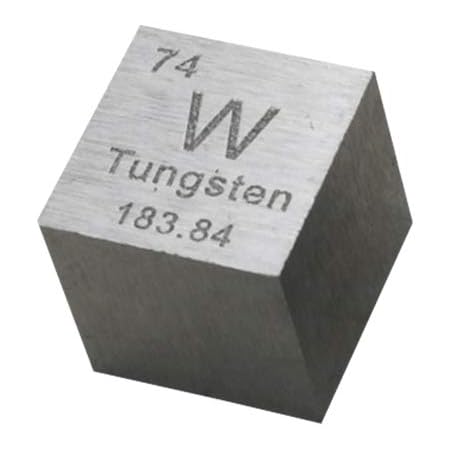 Objet éducation Scientifique Cube Densité Tungstène 2.5cm - Métal Lourd éducatif - Collection Ou Démonstration Scientifique Cube Métal Lourd