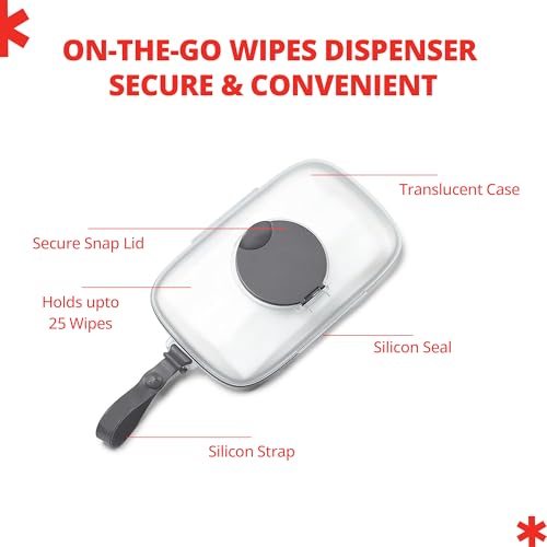 Image of Skip Hop On-The-Go Wipes Dispenser, Grab & Go, Grey