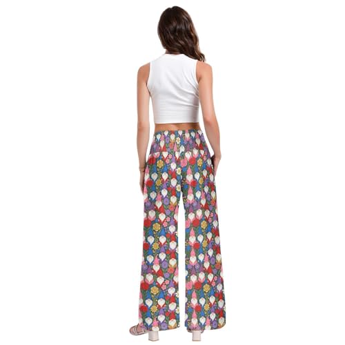 Pantalon large femme taille haute confortable chic décontracté - 4