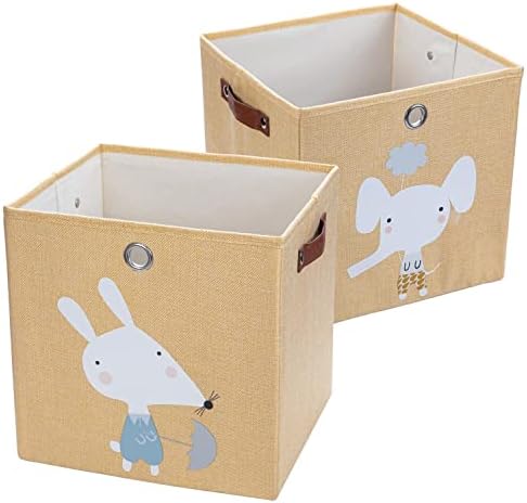 AXHOP Storage Boxes Toy Box, 4-Pack 31x31 Toy Storage for Kids, Toy Storage Baskets for ikea, Shelf, Baby, Kids, Nursery, Office, Closet