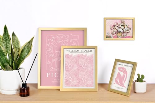 ANERZA 16 PCS Framed Pink Wall Art Decor, Matisse Wall Prints for Bedroom, Gallery Wall Frame Set, Minimalist Posters for Living Room Aesthetic, Collage Kit, Teen Girls Dorm Home Artwork - Thumbnail 5
