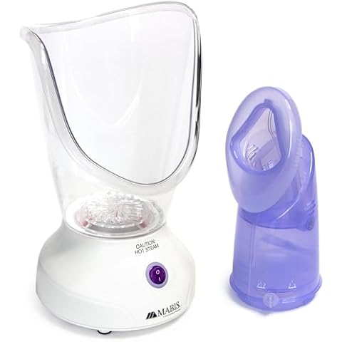 Mabis Steam Inhaler with Adjustable Facial & Nasal Mask (FSA/HSA) - Natural Vapor Inhaler Therapy for Sinus Relief, Skincare, & Pore Cleansing | Plug-in Vaporizer Humidifier - 60ml Liquid Capacity Cover