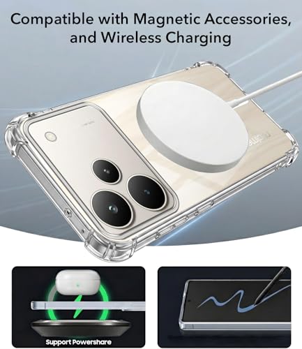 Image of Jkobi Shockproof Crystal-Clear Back Cover for Realme P4 (Magsafe Wireless Support | Drop & Camera Protection | Hard Polycarbonate)