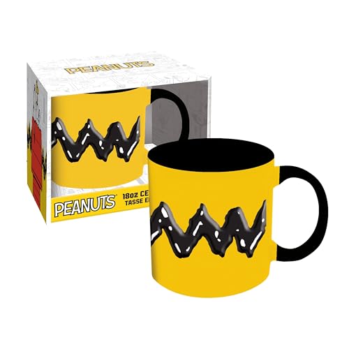 ICUP Peanuts 75th Sweater 18oz Embossed Ceramic Mug - Officially Licensed Peanuts Merchandise & Collectibles