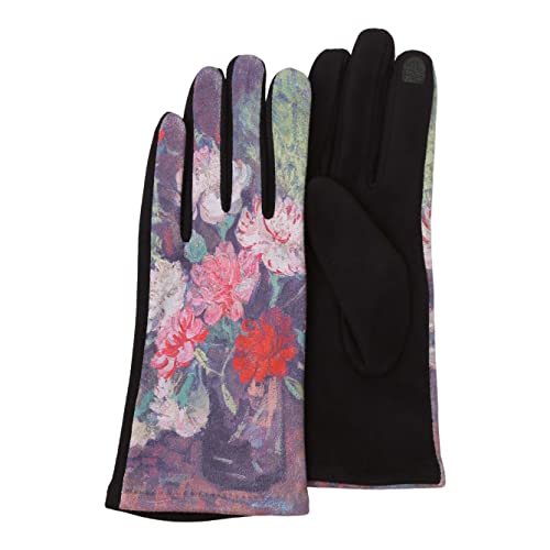 RainCaper Van Gogh Carnations Women’s Texting Gloves, Warm Touchscreen Gloves for All-Season Travel, Fashion, Museum & Dressy Wear, One Size
