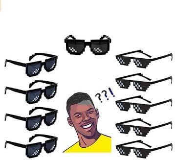 Amazon Co Jp モザイクサングラス モザイクメガネ パーティー 仮装メガネ ケース付き 笑い ネタ おもしろい Thug Life 宴会 Deal With It おもちゃ タイプb おもちゃ