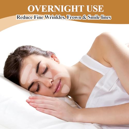 120 Stück Gesichtsfalten Entferner Streifen, Anti Falten Pads Facial Patches Gesichtsfalten Pflaster zum Glätten von Augen Mund oder für Gesicht,Wiederverwendbare Stirn Falten Pads