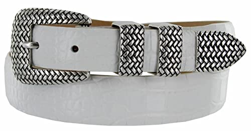 S6186-1 Genuine Full-Grain Cowhide Leather Designer Dress Belt 1-1/8