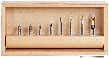 Amana Tool - AMS-128 8-PC 'V' Carving CNC Router Bit Collection, 1/4" Shank